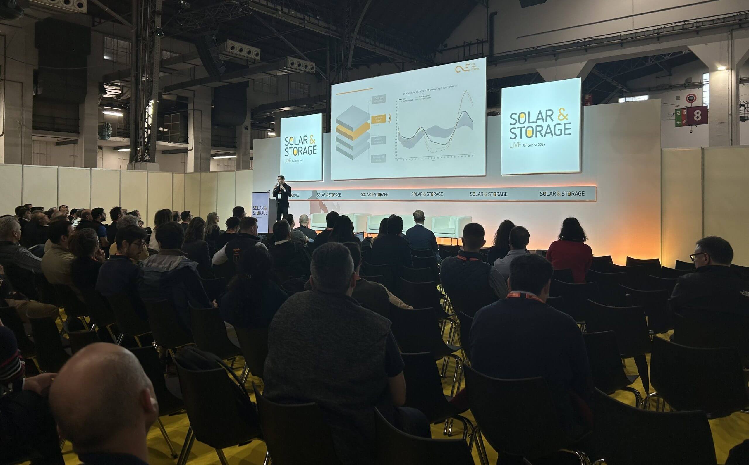 Miguel Marroquín, managing director de Our New Energy durante su ponencia en Solar & Storage sobre PPAs para baterías